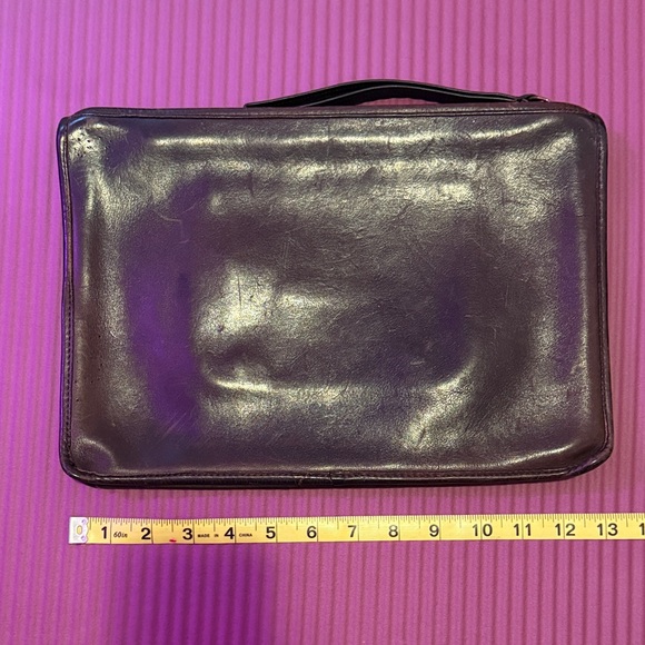 Vintage Leather Coach Slim Clutch Large (Dark Brown) - Picture 4 of 7